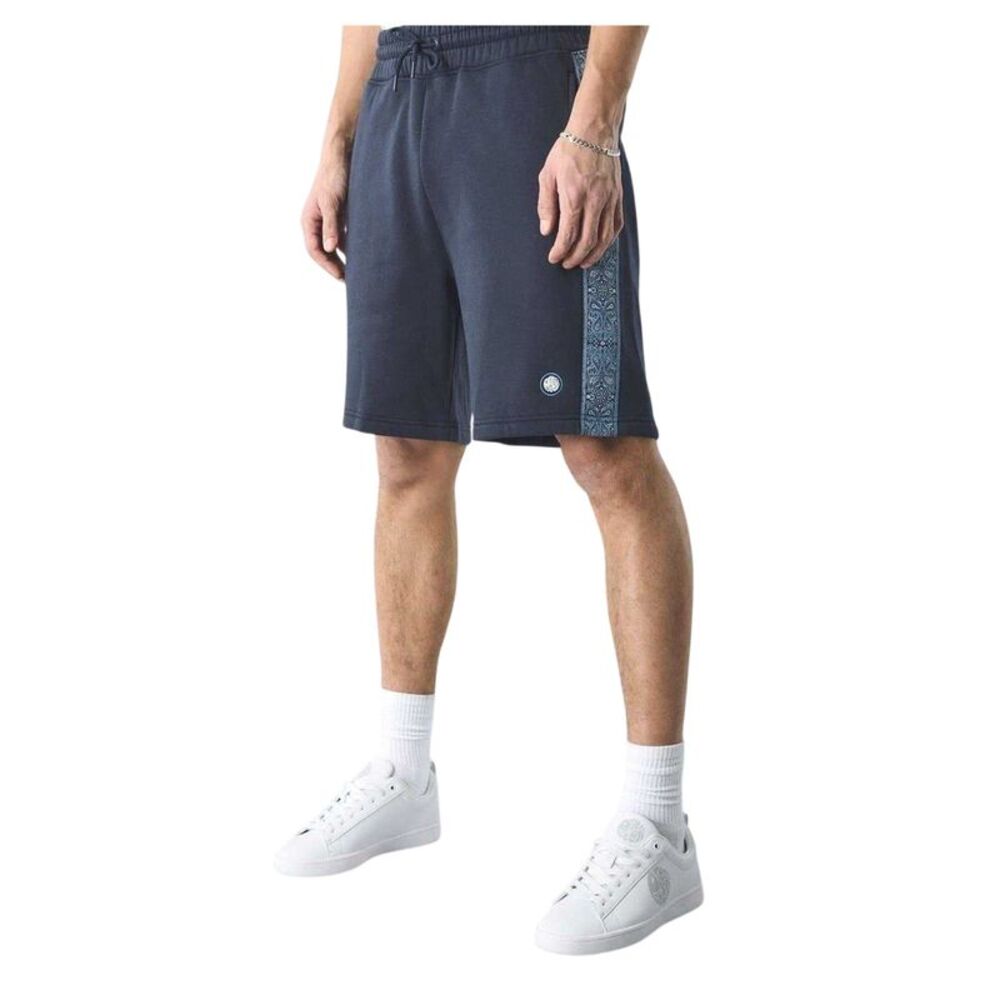 Pretty Green Mens Paisley Sweat Shorts / Navy